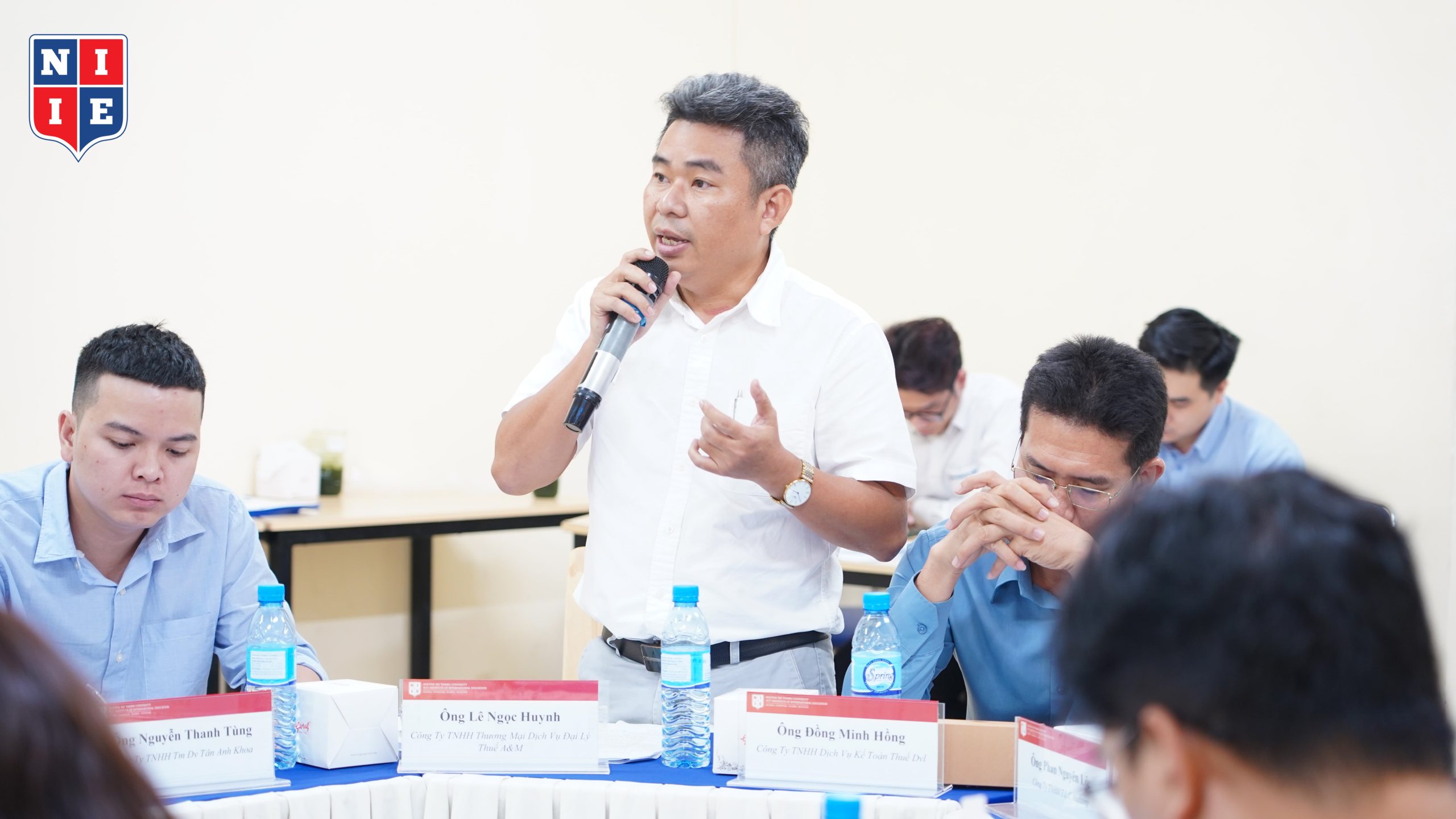 Ông Lê Ngọc Huynh, Giám đốc Công ty TNHH TM - DV Đại lý Thuế A&M đã dành lời khen cho chương trình đào tạo của Viện với môn Đạo đức trong ngành Kế toán