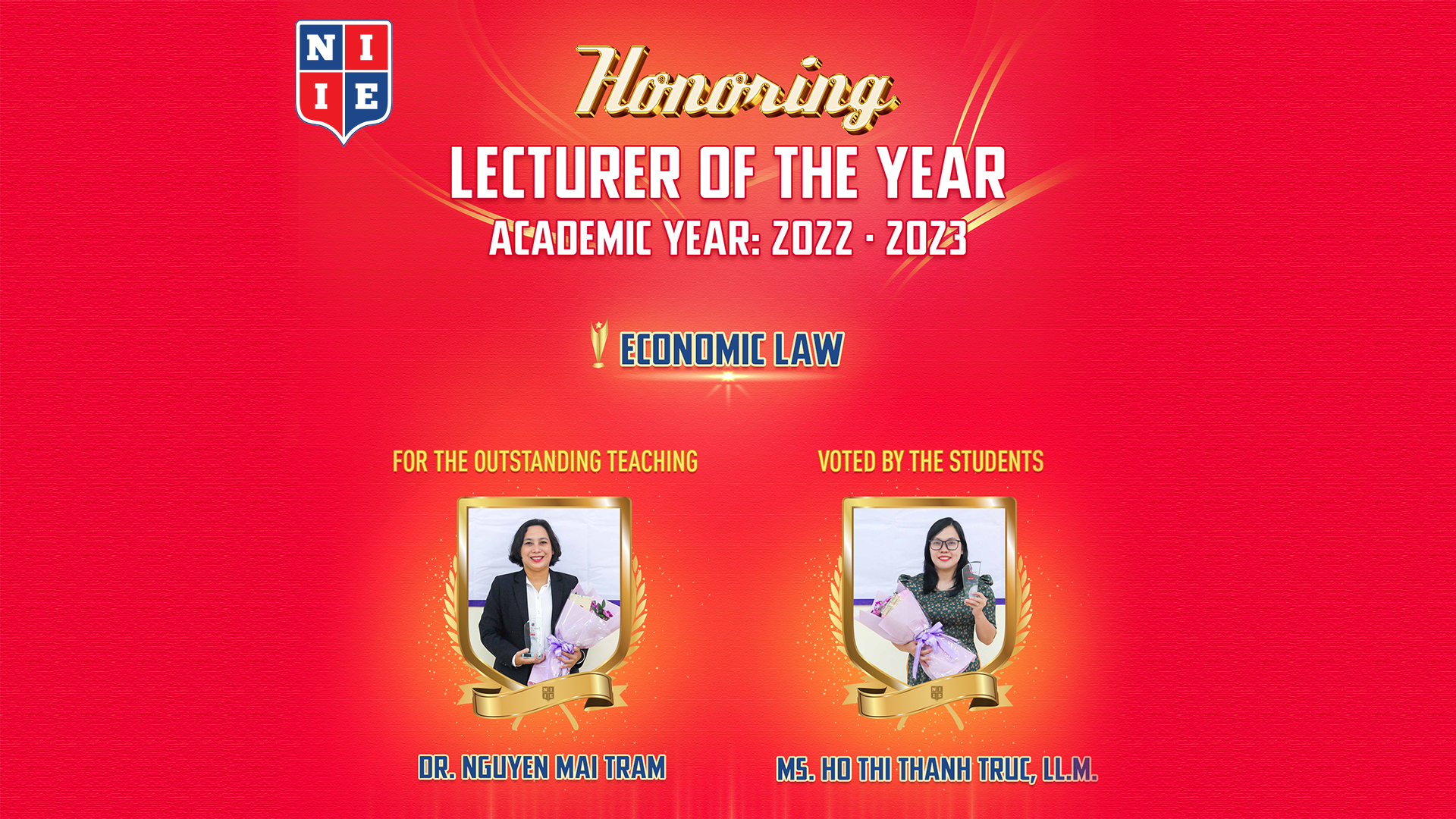 Honoring Lecture of the Year - Economic Law: Dr. Nguyen Mai Tram & Ms. Ho Thi Thanh Truc, LL.M.