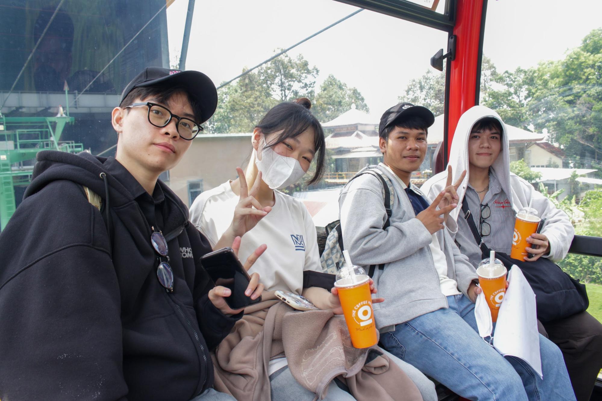 For many students, the cable car ride was a thrilling first-time experience