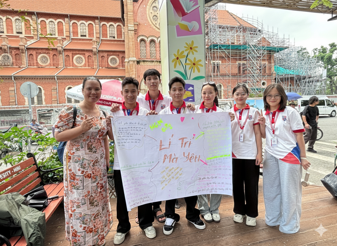 Thử thách cuối cùng, trình bày 1 cuốn sách trên giấy A0.